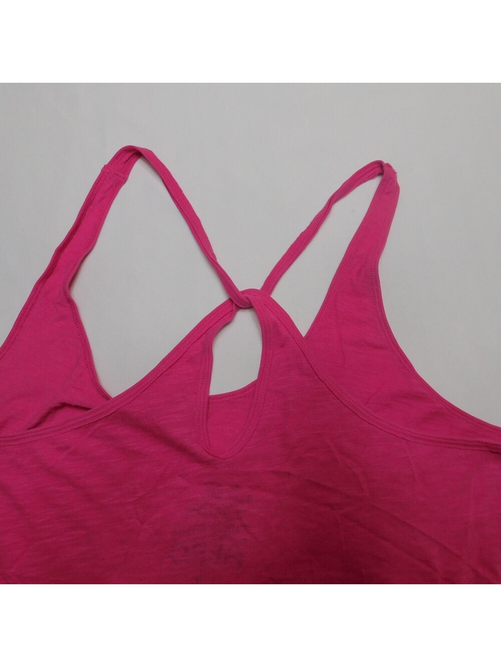 Aeropostale Live Love Dream Women's Size L Hot Pink Strappy Criss Cross Tank Top - Picture 7 of 7